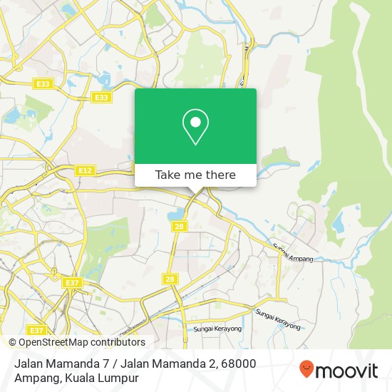 Jalan Mamanda 7 / Jalan Mamanda 2, 68000 Ampang map