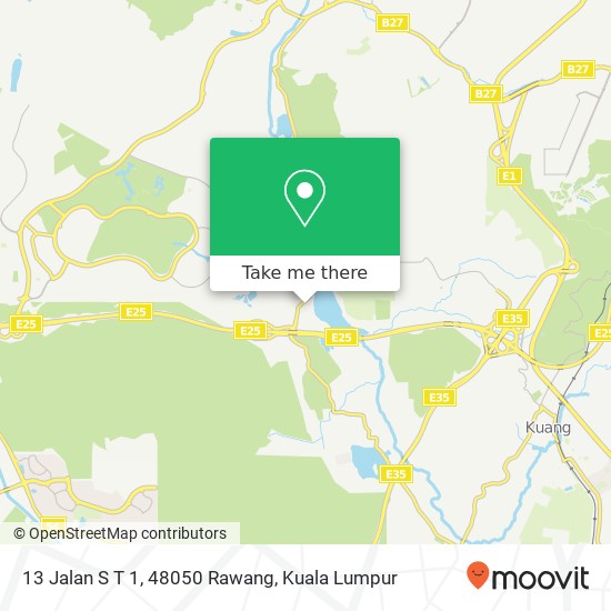 Peta 13 Jalan S T 1, 48050 Rawang