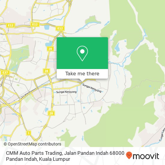 CMM Auto Parts Trading, Jalan Pandan Indah 68000 Pandan Indah map