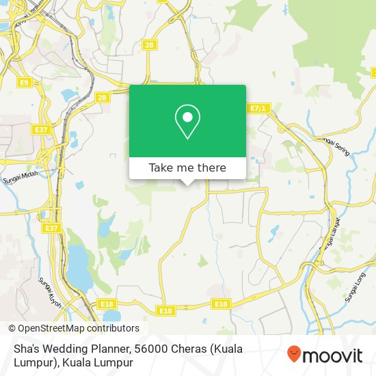 Sha's Wedding Planner, 56000 Cheras (Kuala Lumpur) map