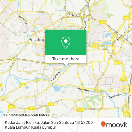 Kedai Jahit Rishika, Jalan Seri Sentosa 1B 58200 Kuala Lumpur map