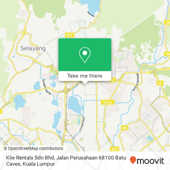 Peta Klie Rentals Sdn Bhd, Jalan Perusahaan 68100 Batu Caves
