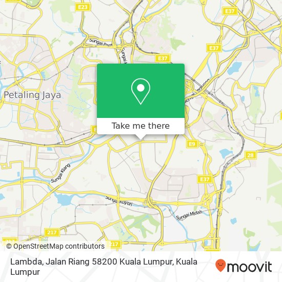 Lambda, Jalan Riang 58200 Kuala Lumpur map