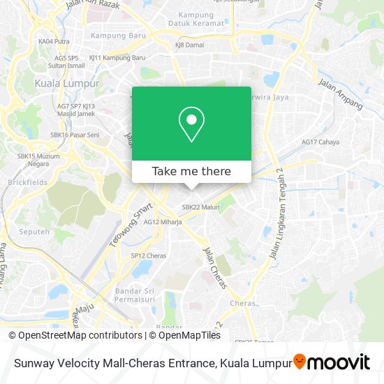 Sunway Velocity Mall-Cheras Entrance map