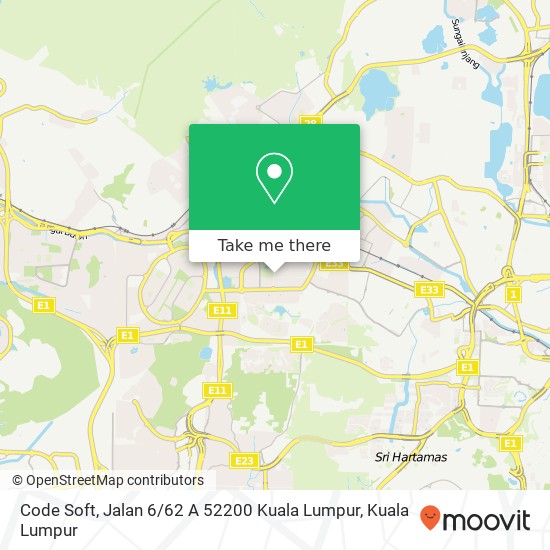 Code Soft, Jalan 6 / 62 A 52200 Kuala Lumpur map