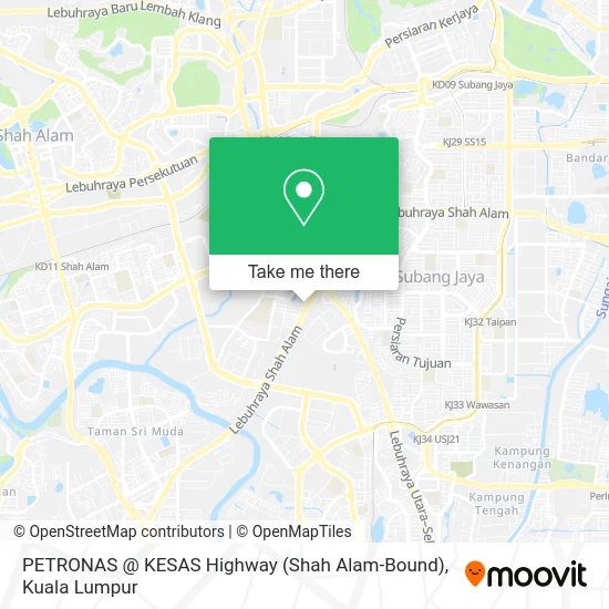 PETRONAS @ KESAS Highway (Shah Alam-Bound) map