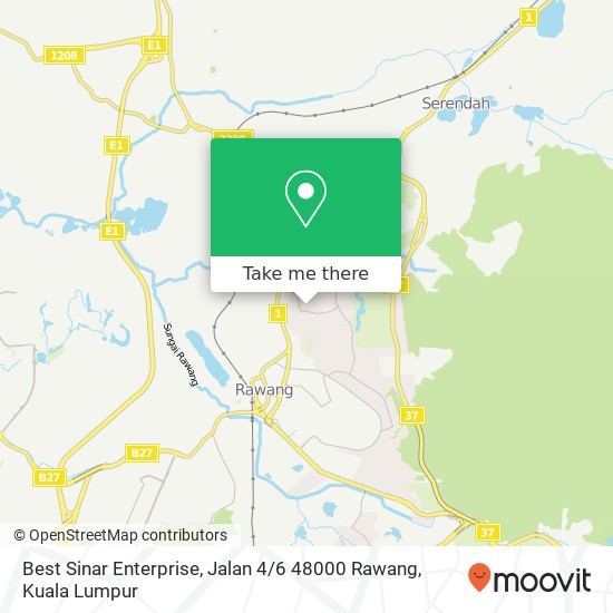 Peta Best Sinar Enterprise, Jalan 4 / 6 48000 Rawang