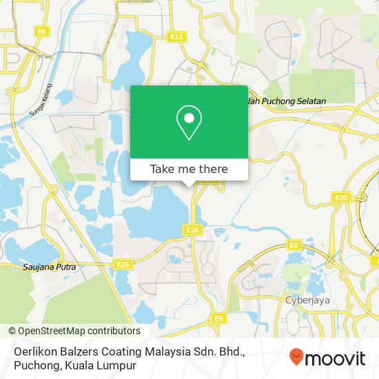 Oerlikon Balzers Coating Malaysia Sdn. Bhd., Puchong map