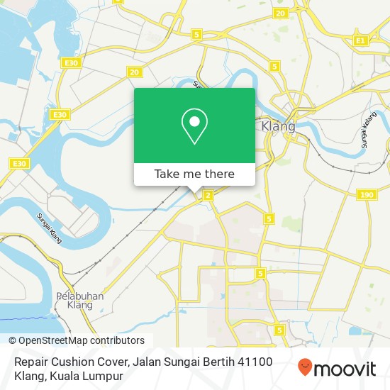 Peta Repair Cushion Cover, Jalan Sungai Bertih 41100 Klang
