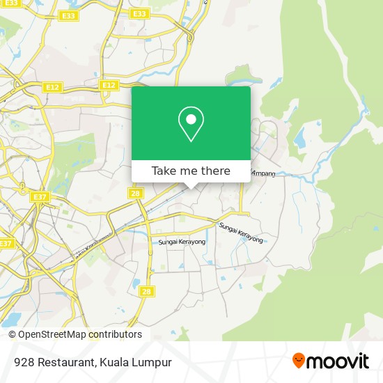 928 Restaurant map