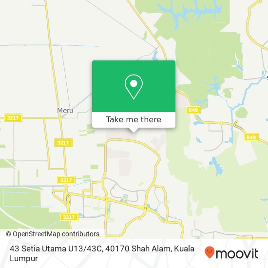 43 Setia Utama U13 / 43C, 40170 Shah Alam map