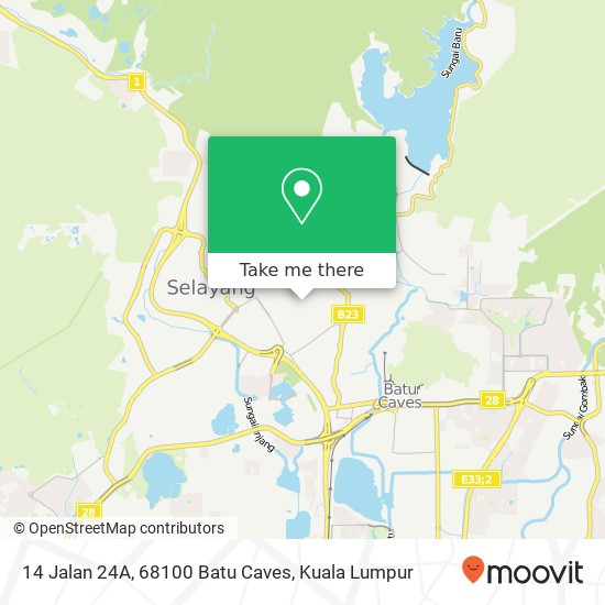 Peta 14 Jalan 24A, 68100 Batu Caves