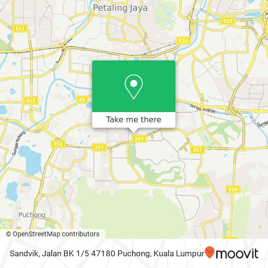 Sandvik, Jalan BK 1 / 5 47180 Puchong map