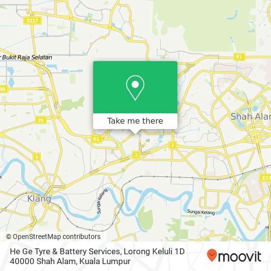 He Ge Tyre & Battery Services, Lorong Keluli 1D 40000 Shah Alam map