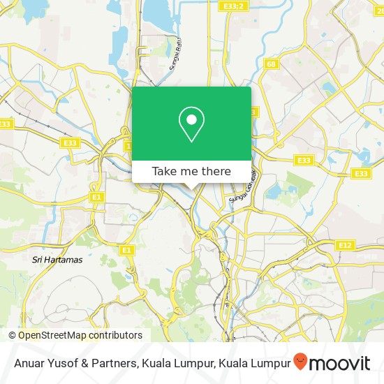 Anuar Yusof & Partners, Kuala Lumpur map
