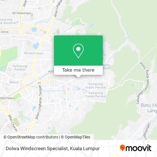 Dolwa Windscreen Specialist map