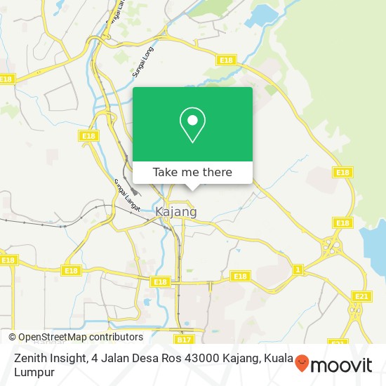 Peta Zenith Insight, 4 Jalan Desa Ros 43000 Kajang
