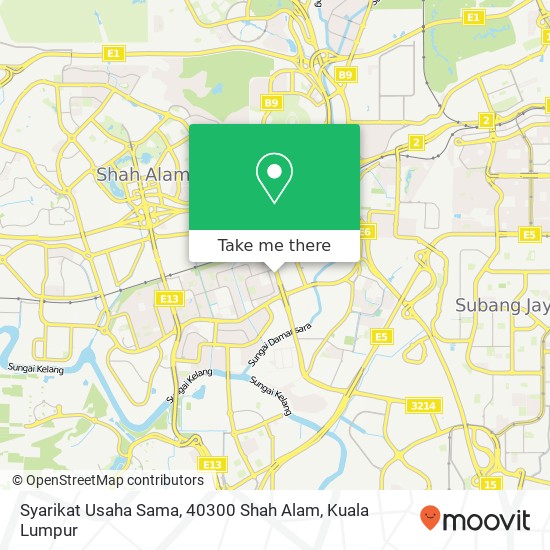 Peta Syarikat Usaha Sama, 40300 Shah Alam