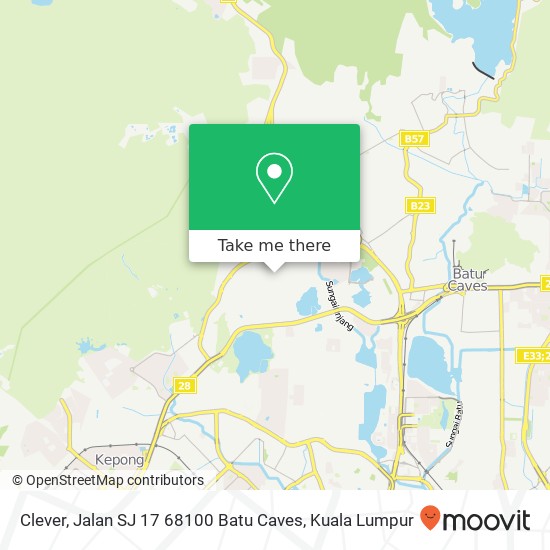 Clever, Jalan SJ 17 68100 Batu Caves map