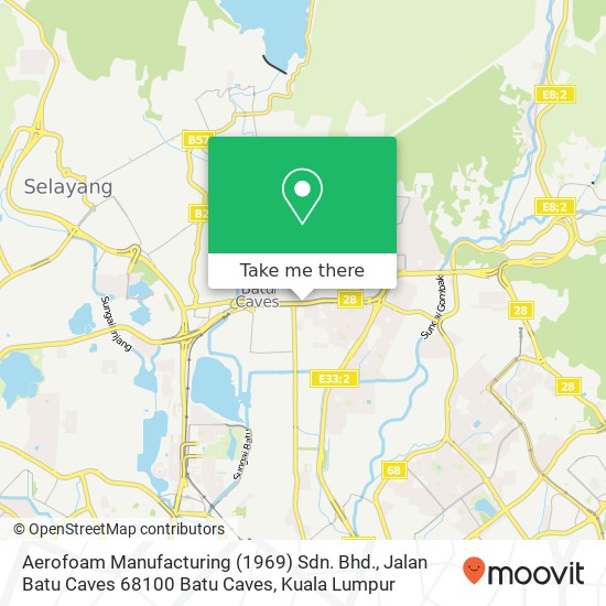 Aerofoam Manufacturing (1969) Sdn. Bhd., Jalan Batu Caves 68100 Batu Caves map