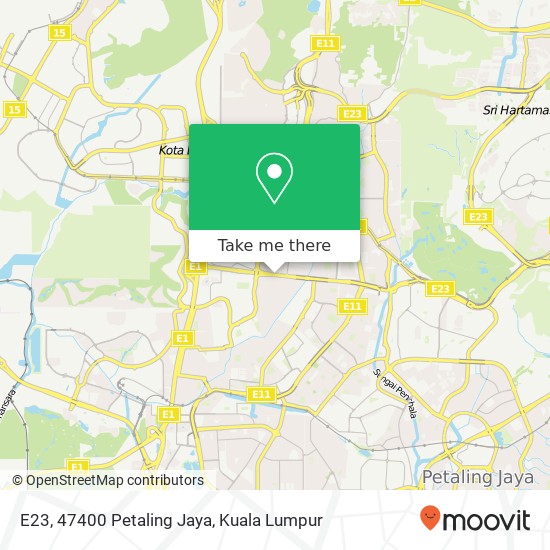 E23, 47400 Petaling Jaya map