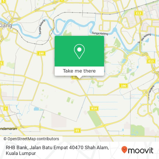 RHB Bank, Jalan Batu Empat 40470 Shah Alam map