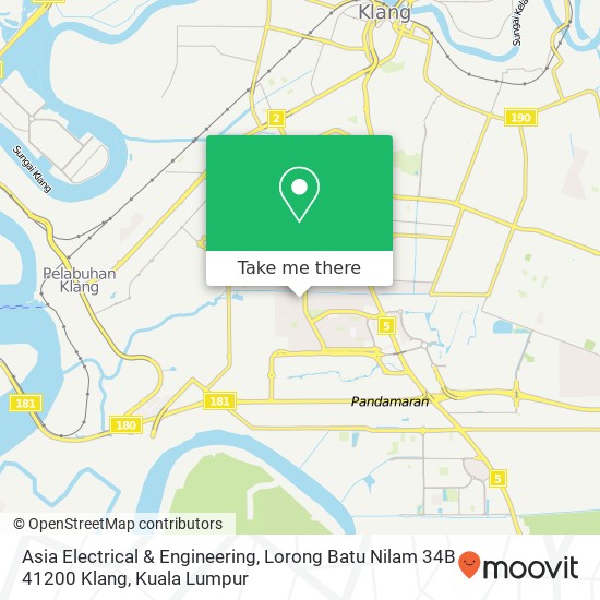 Asia Electrical & Engineering, Lorong Batu Nilam 34B 41200 Klang map