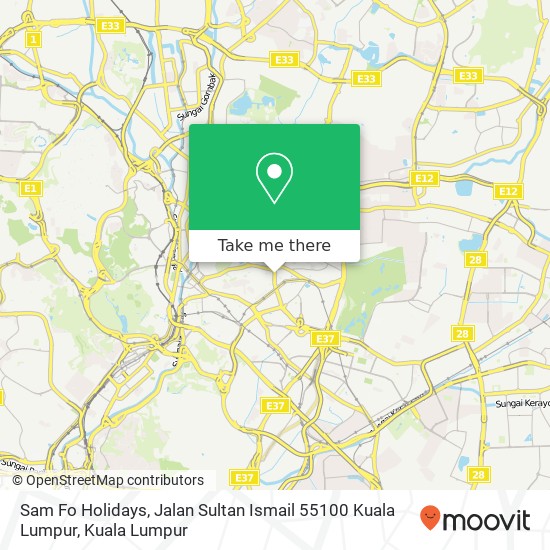 Sam Fo Holidays, Jalan Sultan Ismail 55100 Kuala Lumpur map