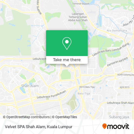 Velvet SPA Shah Alam map