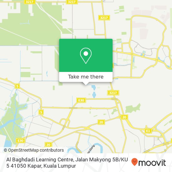 Al Baghdadi Learning Centre, Jalan Makyong 5B / KU 5 41050 Kapar map