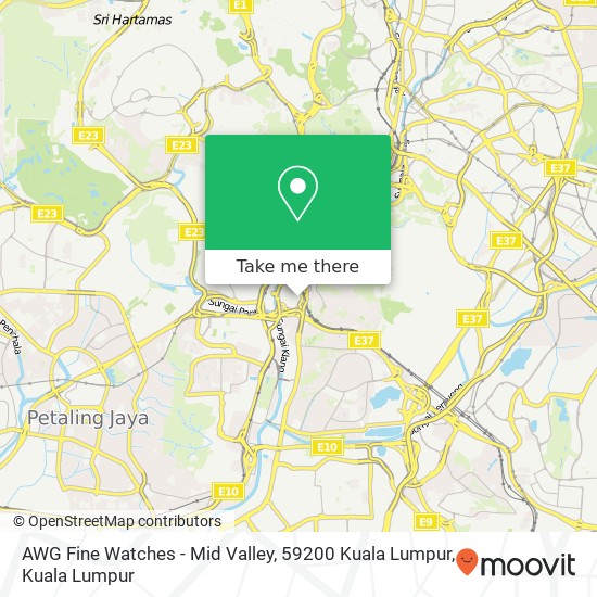 AWG Fine Watches - Mid Valley, 59200 Kuala Lumpur map