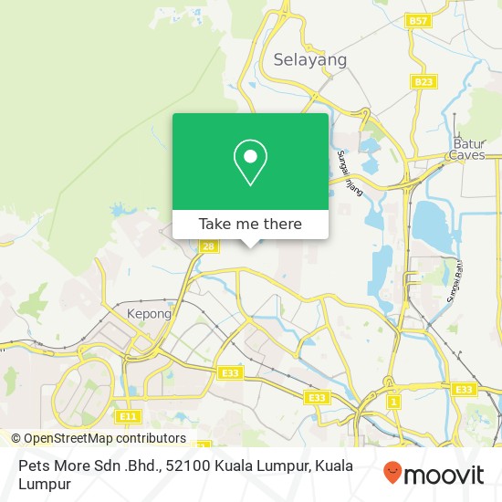 Pets More Sdn .Bhd., 52100 Kuala Lumpur map
