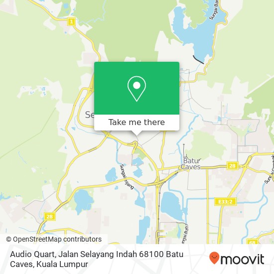 Peta Audio Quart, Jalan Selayang Indah 68100 Batu Caves