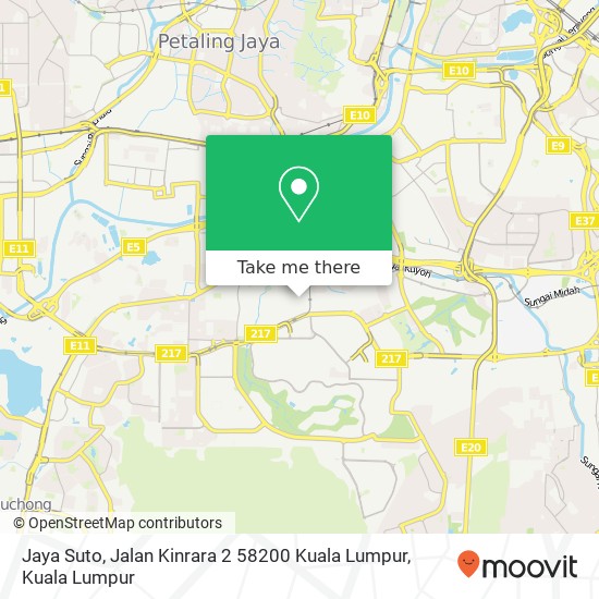 Peta Jaya Suto, Jalan Kinrara 2 58200 Kuala Lumpur