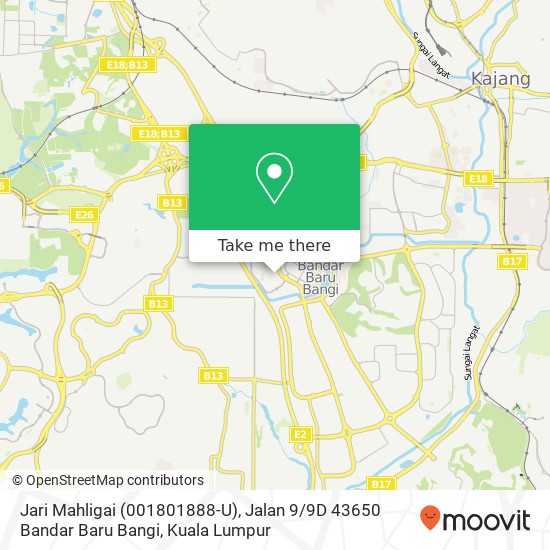 Jari Mahligai (001801888-U), Jalan 9 / 9D 43650 Bandar Baru Bangi map