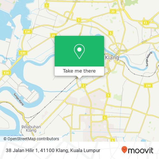 38 Jalan Hilir 1, 41100 Klang map