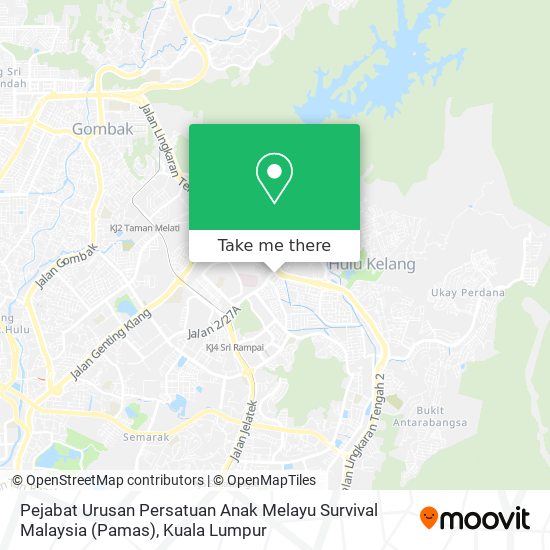 Pejabat Urusan Persatuan Anak Melayu Survival Malaysia (Pamas) map