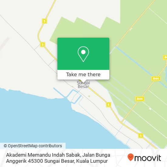 Akademi Memandu Indah Sabak, Jalan Bunga Anggerik 45300 Sungai Besar map