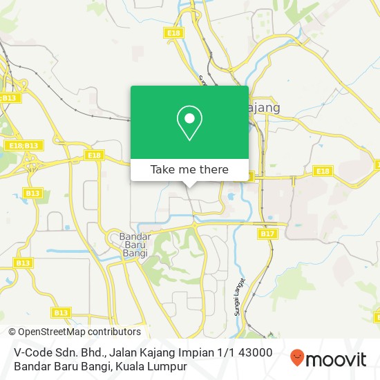 V-Code Sdn. Bhd., Jalan Kajang Impian 1 / 1 43000 Bandar Baru Bangi map