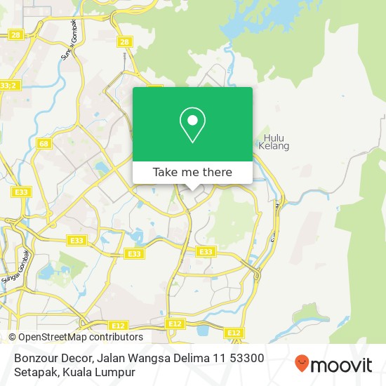 Bonzour Decor, Jalan Wangsa Delima 11 53300 Setapak map
