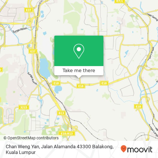 Peta Chan Weng Yan, Jalan Alamanda 43300 Balakong