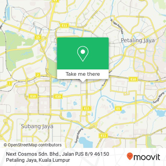 Next Cosmos Sdn. Bhd., Jalan PJS 8 / 9 46150 Petaling Jaya map