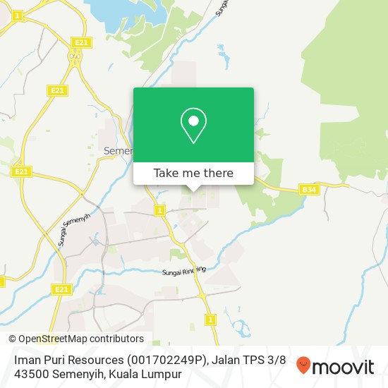 Iman Puri Resources (001702249P), Jalan TPS 3 / 8 43500 Semenyih map