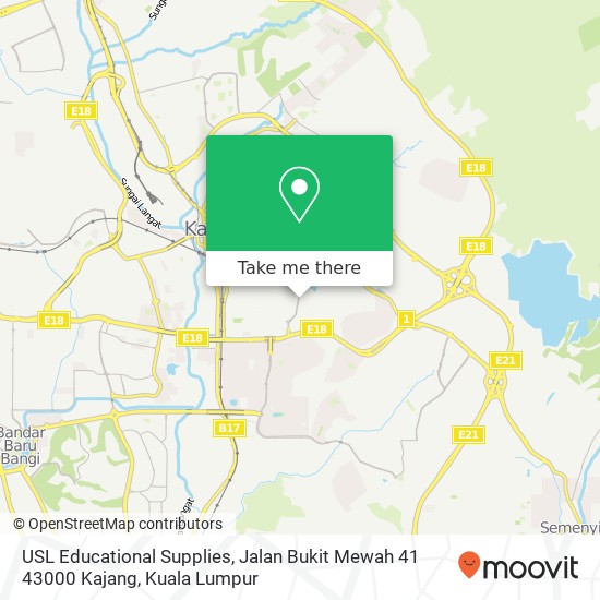 USL Educational Supplies, Jalan Bukit Mewah 41 43000 Kajang map