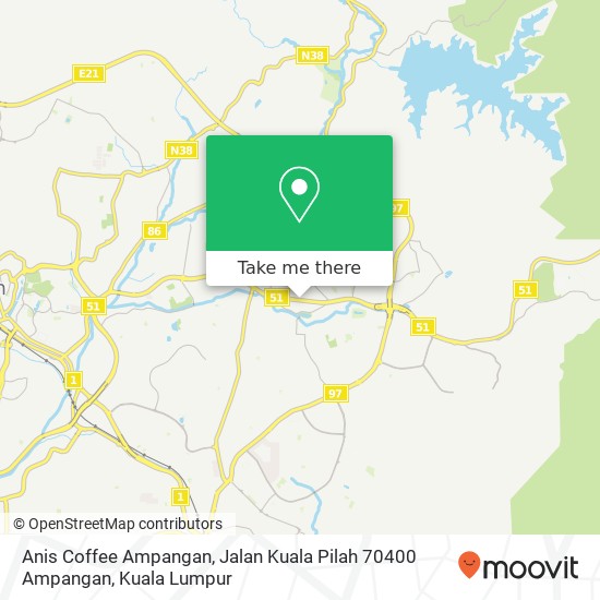 Peta Anis Coffee Ampangan, Jalan Kuala Pilah 70400 Ampangan