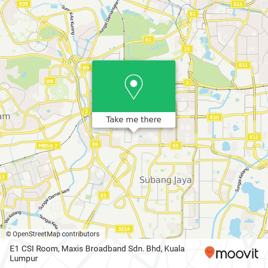 E1 CSI Room, Maxis Broadband Sdn. Bhd map