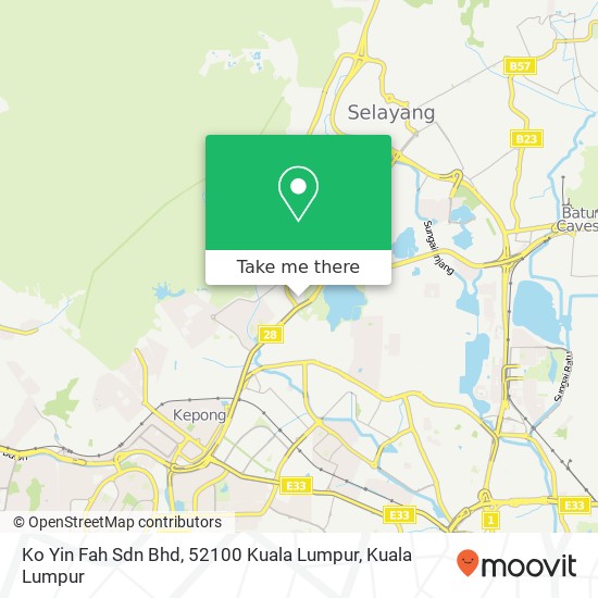 Ko Yin Fah Sdn Bhd, 52100 Kuala Lumpur map