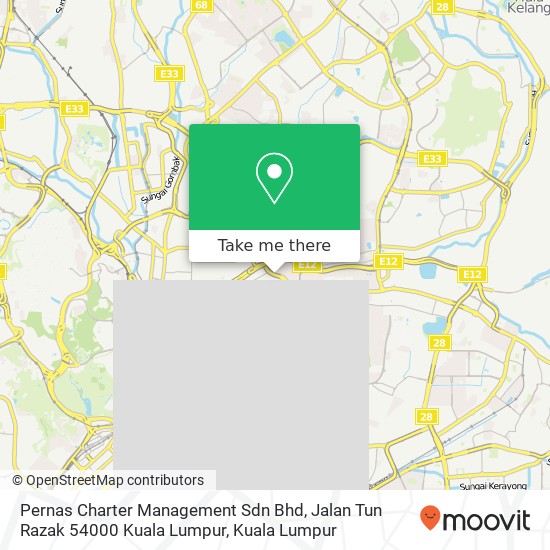 Peta Pernas Charter Management Sdn Bhd, Jalan Tun Razak 54000 Kuala Lumpur