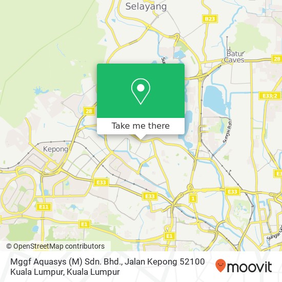 Peta Mggf Aquasys (M) Sdn. Bhd., Jalan Kepong 52100 Kuala Lumpur