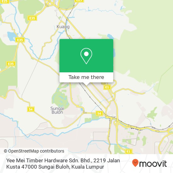 Peta Yee Mei Timber Hardware Sdn. Bhd., 2219 Jalan Kusta 47000 Sungai Buloh